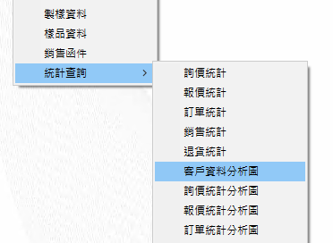 圖-1 進入客戶資料分析圖功能頁
